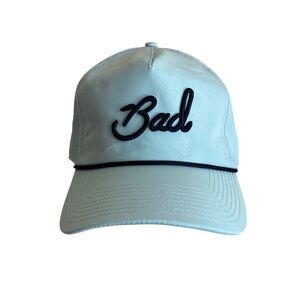Bad Birdie Golf Hat Cap Mens Blue Script Rope Snapback Preppy Light Adjustable